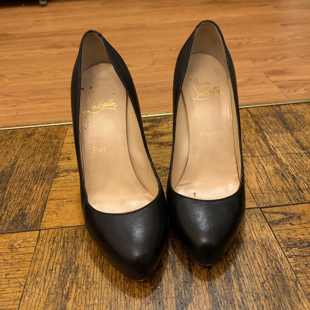 Christian Louboutin Black Leather Pump